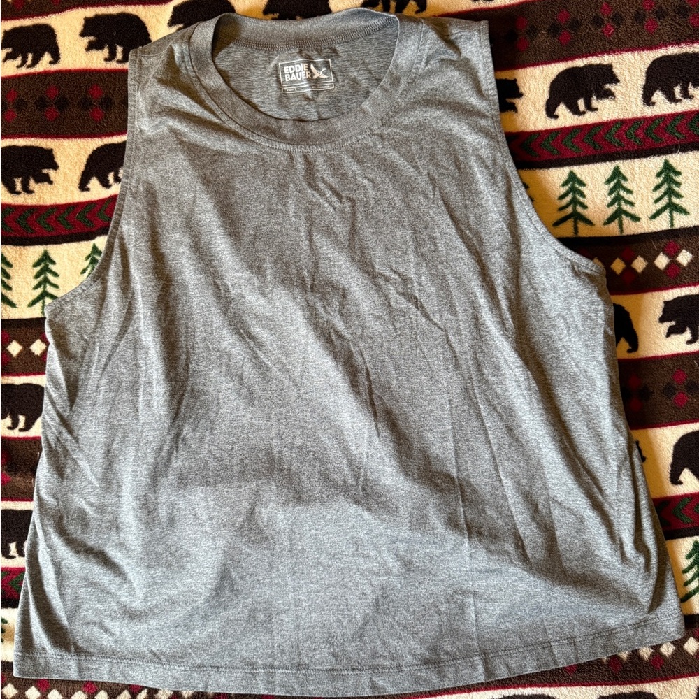 Eddie Bauer Gray Women's Sleeveless Crewneck Tank
